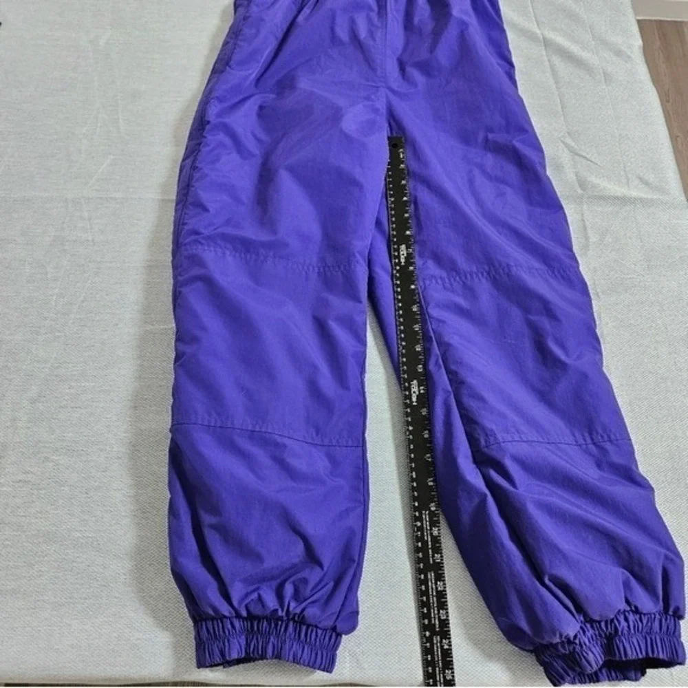 VTG L.L. Bean Kids Waterproof Overalls Thinsulate Winter Snow Zip Girls Purple L